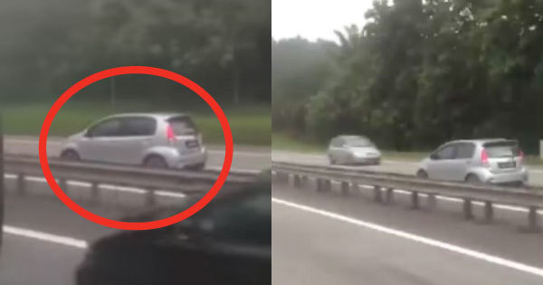 Myvi Caught Speeding Against Traffic Flow On The North-South Expressway ...