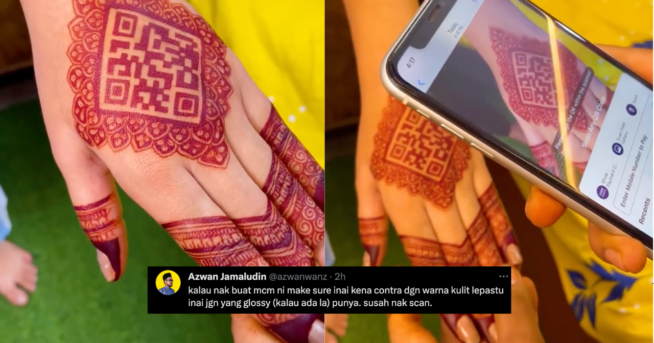 [VIDEO] Buat Inai Corak ‘QR Code’, Member Ini Tegur Senang Nak Bagi ...
