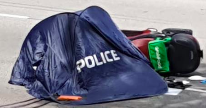 A GrabFood Delivery Rider Was Killed In An Accident Involving A Truck