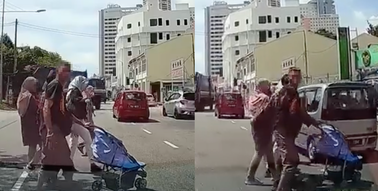 Man Rushes Baby Stroller Onto The Road Then Scolds Oncoming Car For Not ...