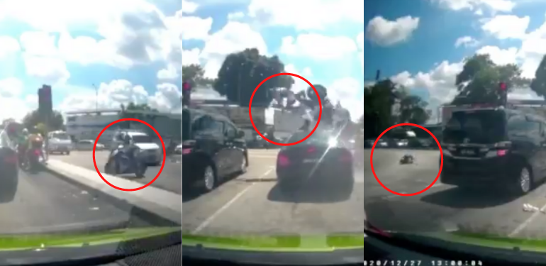 [VIDEO] Rider Crashes Into The Side Of Stopped Car And ‘Flies’ Across 3 ...
