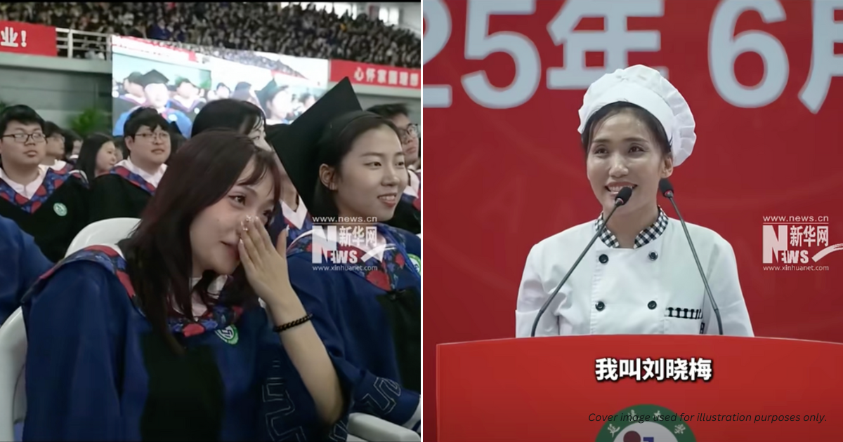 Canteen Auntie's Graduation Speech Moves Students to Tears