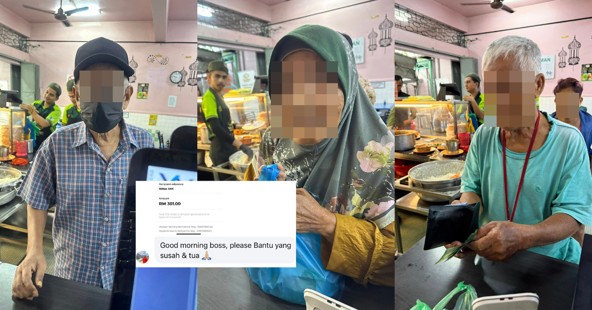 Individu Warga India Dipuji Belanja Makan RM300 Buat Warga Emas Pelbagai Kaum & OKU