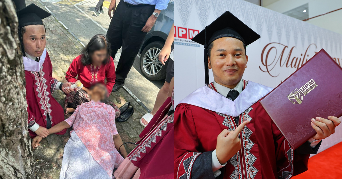 Detik Cemas Luar Dewan Konvokesyen, Graduan UPM Jadi Wira Selamatkan Warga Emas Rebah