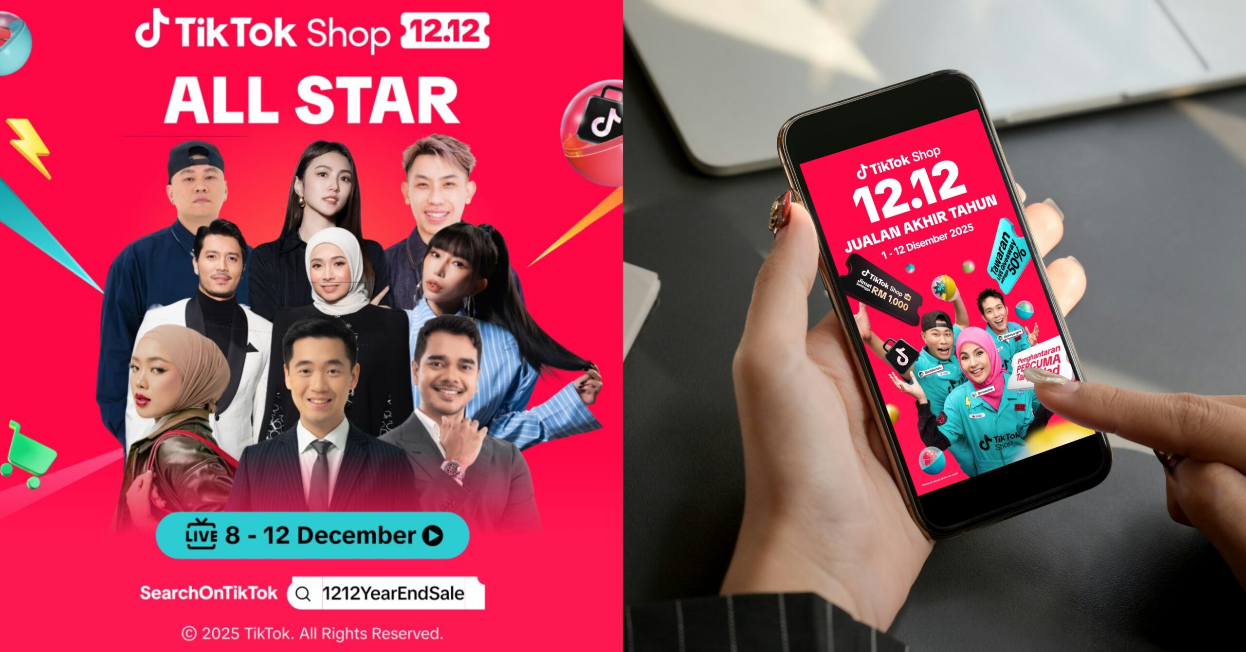 TikTok Shop 12.12 Kembali! Diskaun Luar Biasa, Free Shipping Tanpa Had & Giveaway Sampai 50%