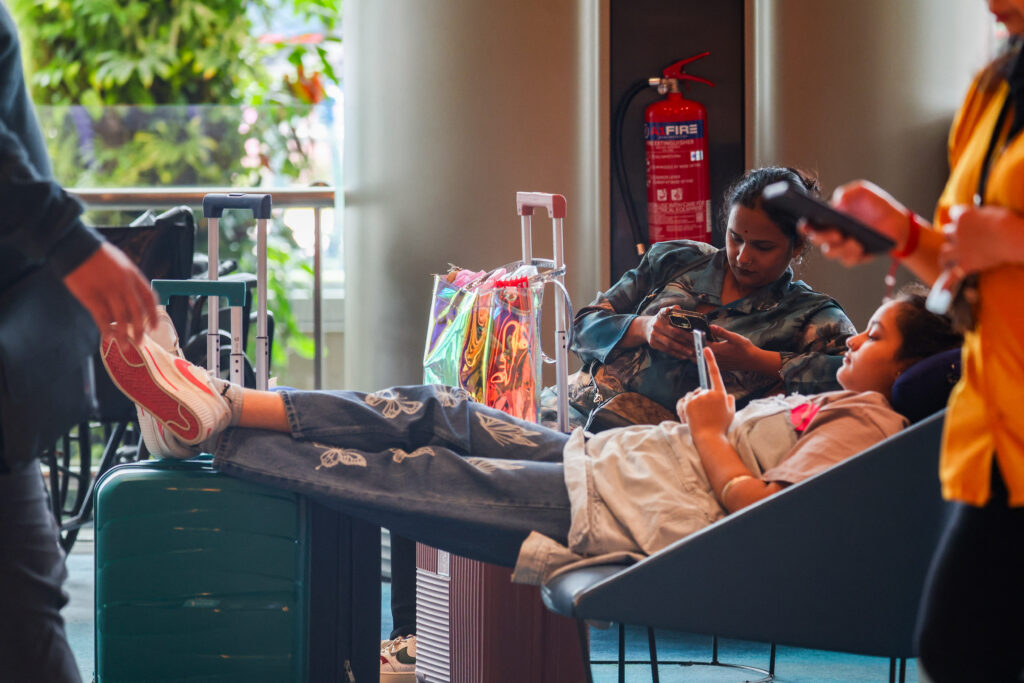departure hall inside Changi International Airport