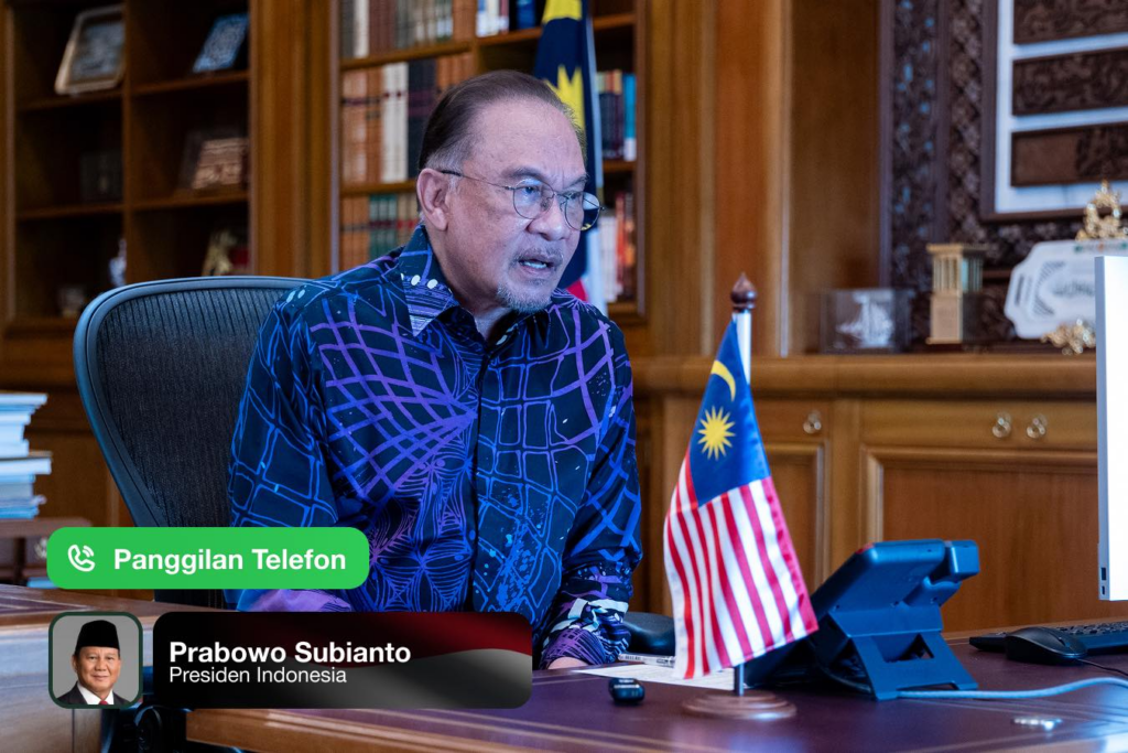 Sewaktu panggilan telefon bersama Presiden Indonesia, Prabowo Subianto, semalam, kami bertukar pandangan mengenai pelbagai isu semasa, termasuk konflik Iran-Israel.
