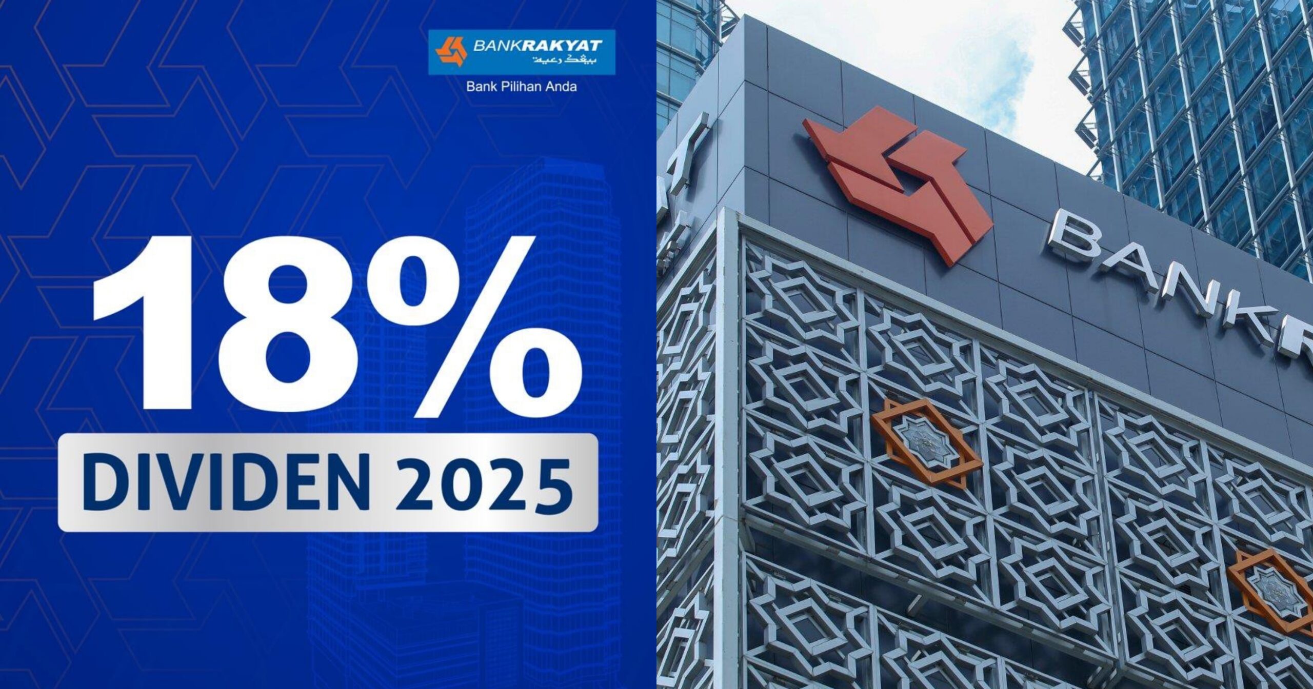 Bank Rakyat Umum Dividen Sebanyak 18%, Nilai Tertinggi Dalam 10 Tahun Yang Pernah Diraih