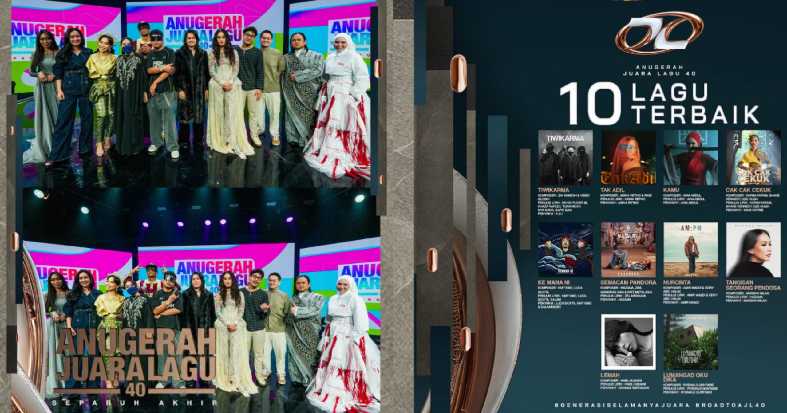 SFAJL40: Ini Senarai Lagu Yang Layak Ke Pentas Final AJL40 – “Tahniah Semuanya!”