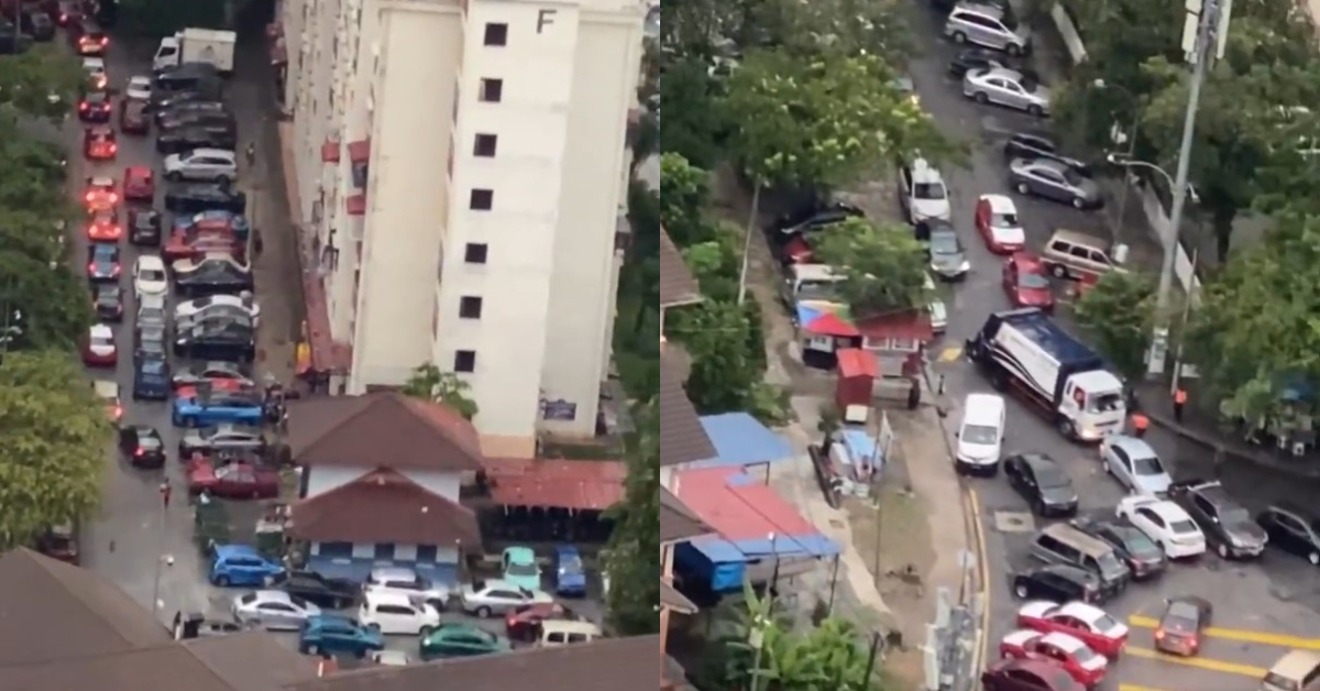 Situasi Parking Terlalu Huru-Hara Di Rumah Flat, Netizen Risau Kereta Terlalu Banyak