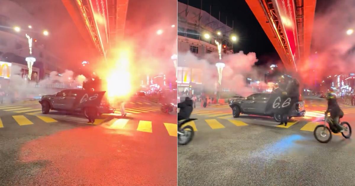 Viral Bukit Bintang Video Shows Flares, Electric Bikes And A Mystery ‘6.6’ Flag