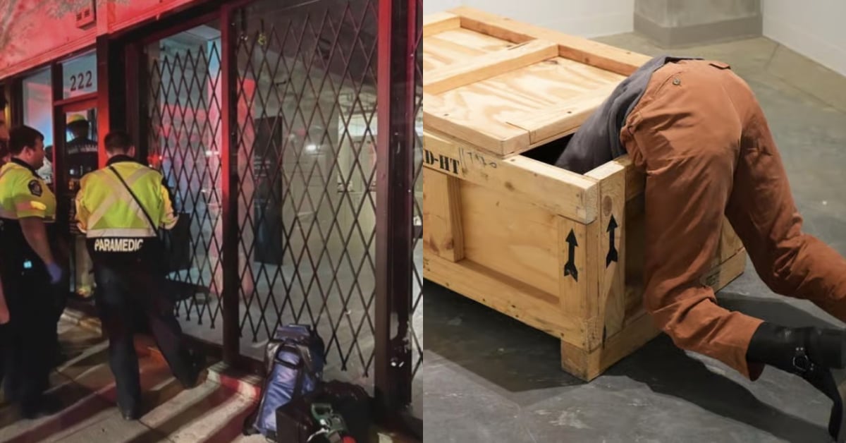 Ingat Ada Mangsa Perlu Bantuan, Polis Pecah Masuk Galeri Seni Selamatkan Patung Seni