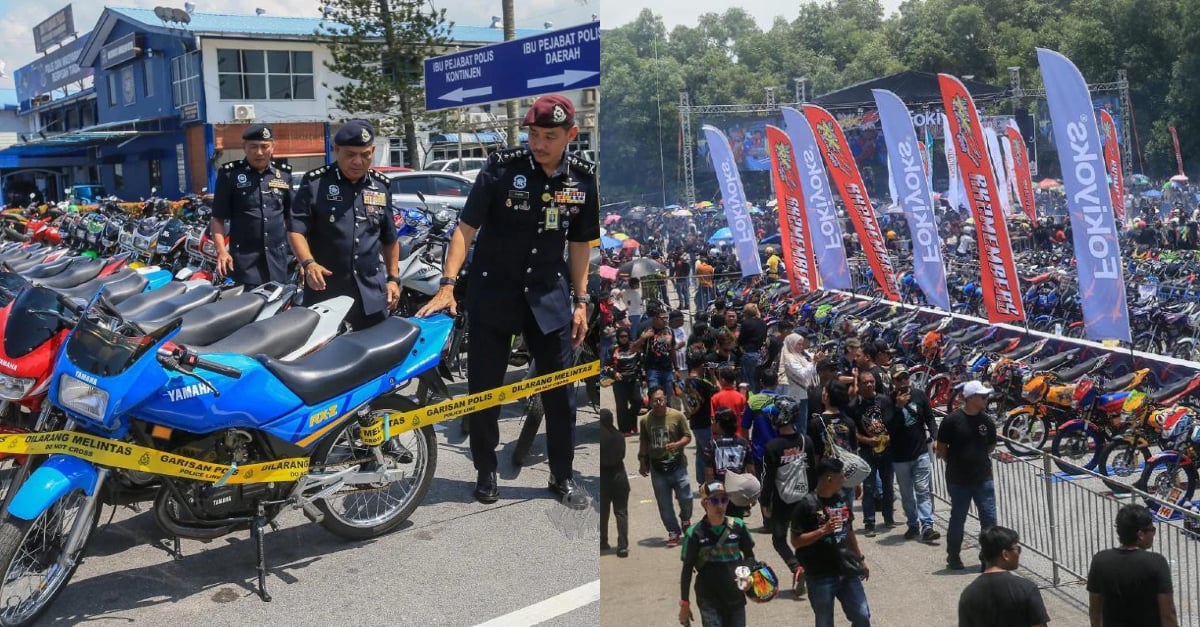 RXZ Members 8.0: 5 Maut, 1,850 Saman & 222 Motosikal Disita Polis