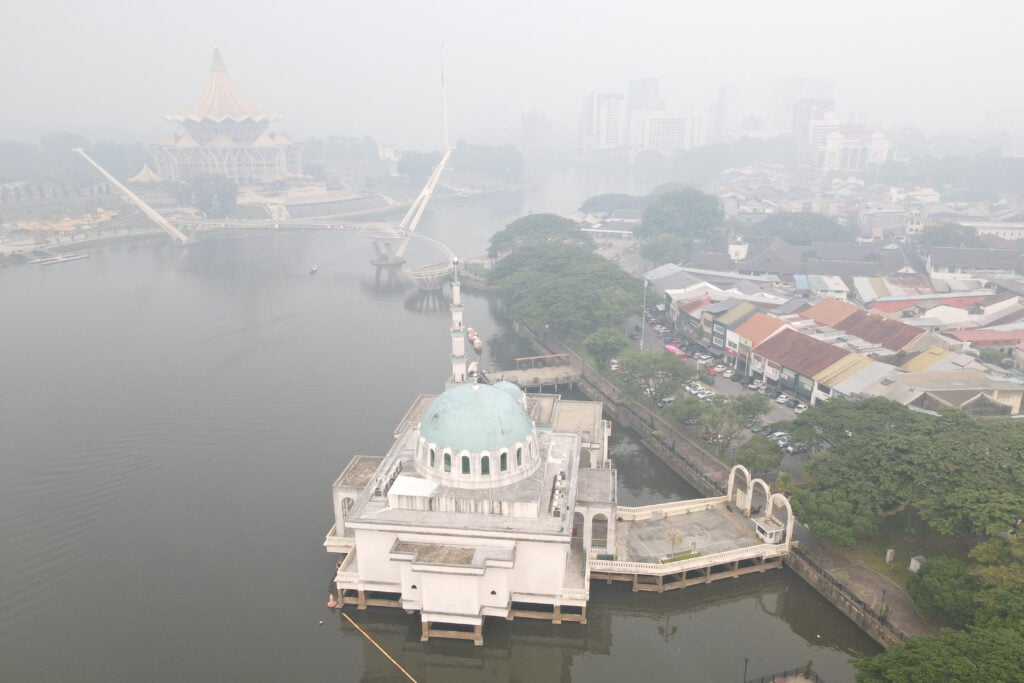 Air quality in Malaysia Sarawak state deteriorated further as smoke from Indonesian forest fires drove up respiratory complaints and sent residents scrambling for protective masks