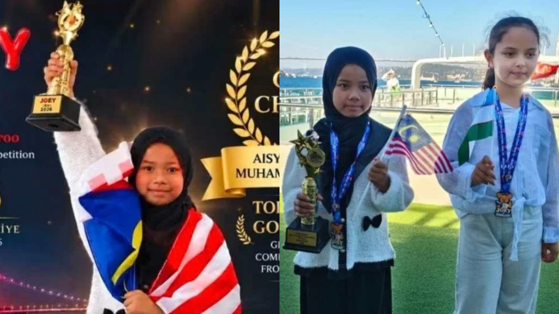 Aisya Azzahra Cipta Kejayaan Di Pentas Dunia, Harumkan Nama Negara Pada Usia Lapan Tahun