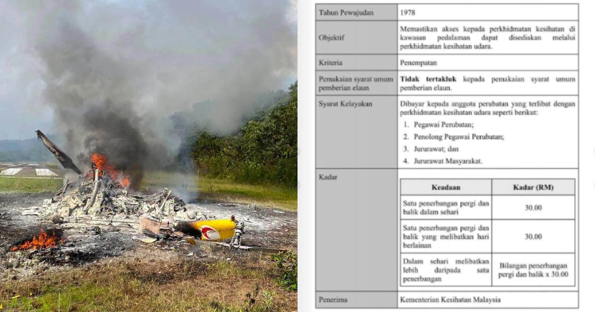 RM30 Air Travel Allowance For MOH Healthcare Workers Under Fire After 5 Die In Helicopter Crash