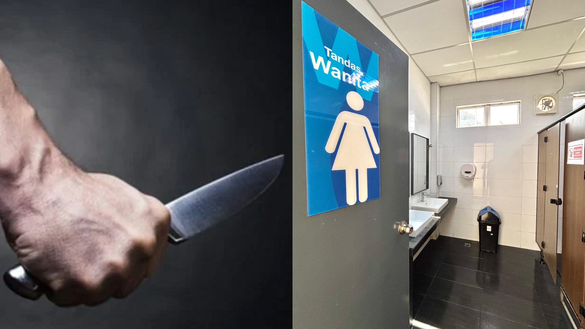 Gadis Dakwa Nyaris Jadi Mangsa Tikam Lelaki Bersenjata Pisau Dalam Tandas Di TBS