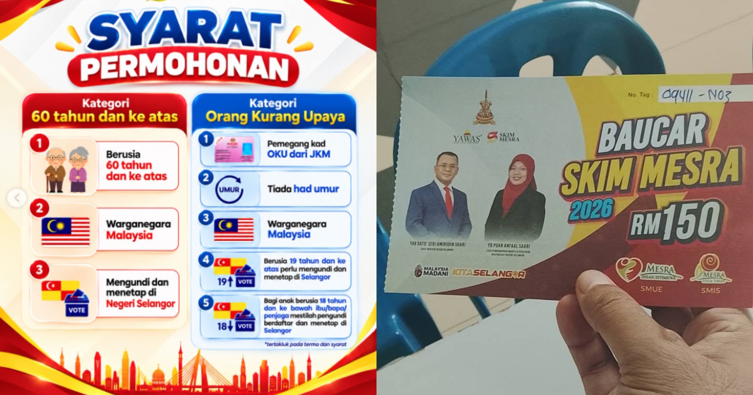 Warga Selangor 60 Tahun & Ke Atas Layak Baucar RM150 Skim Mesra, Ini Cara Mohon