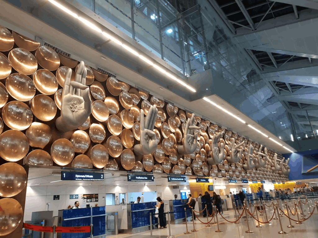 the Indira Gandhi International Airport