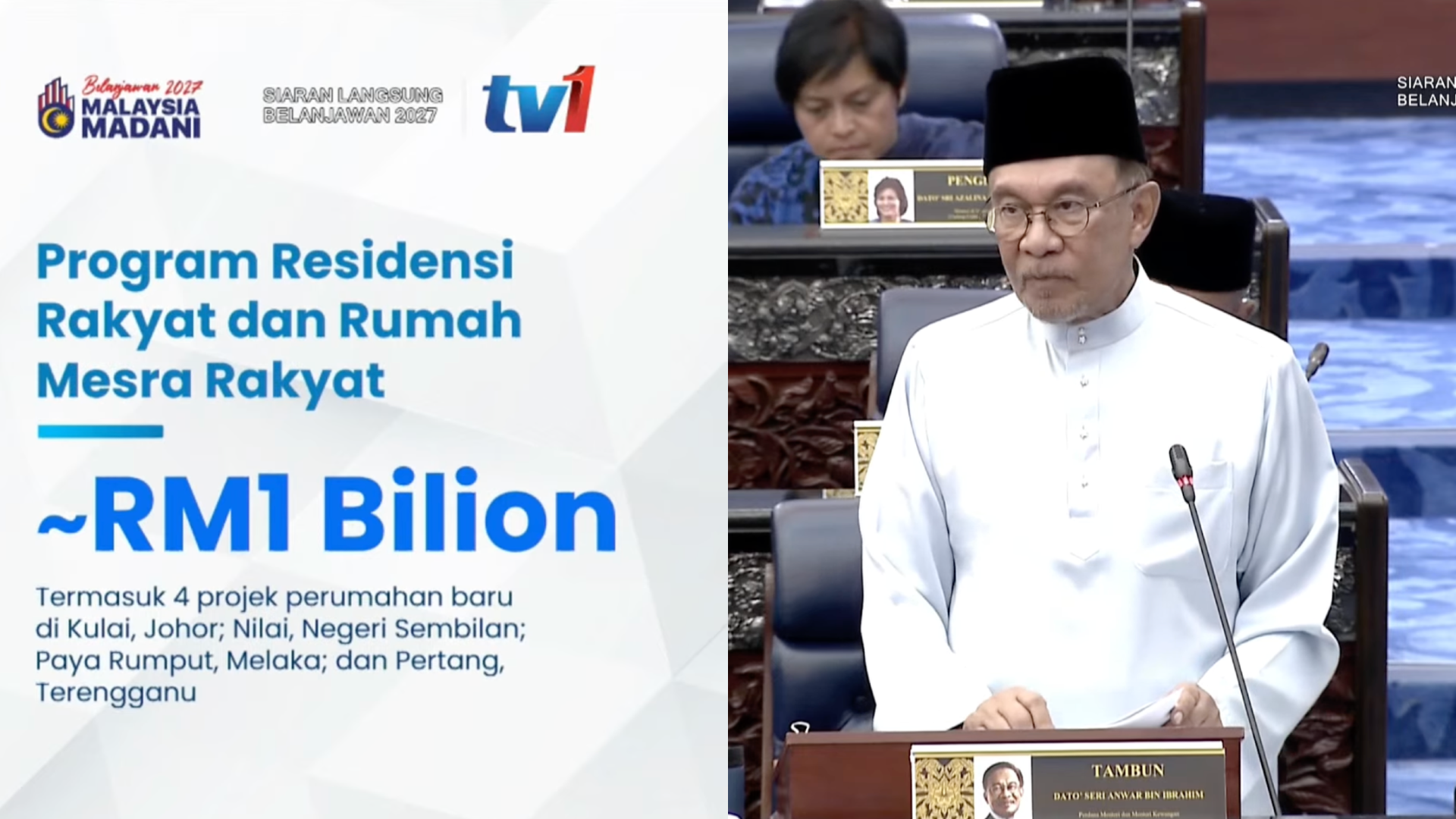#Belanjawan2027: Hampir RM1 Bilion Disediakan Untuk Projek Perumahan Rakyat