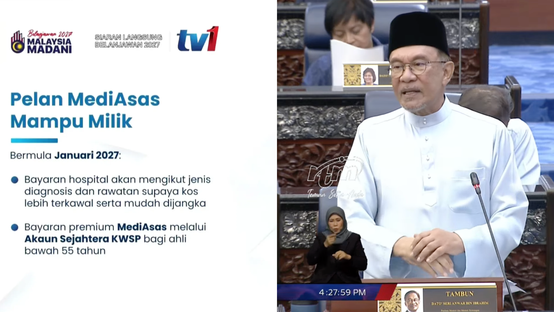 #Belanjawan2027: Pelan MediAsas Dilancar Januari 2027, Premium Mampu Milik Untuk Rakyat