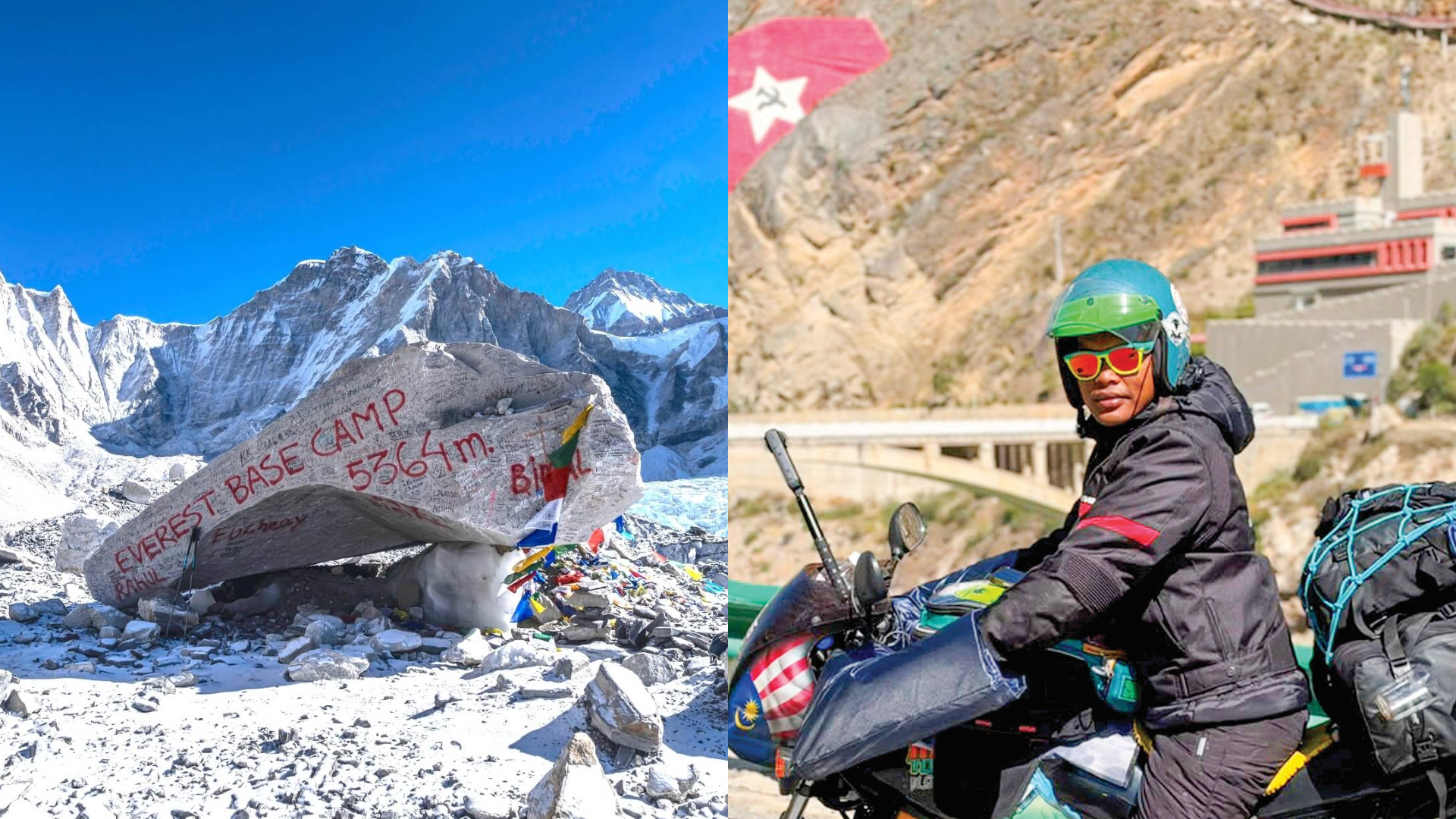Redah Lebih 10,000KM Ke Everest Base Camp, Pemuda Terengganu Bawa Yamaha RXZ Tawan Laluan Ekstrem