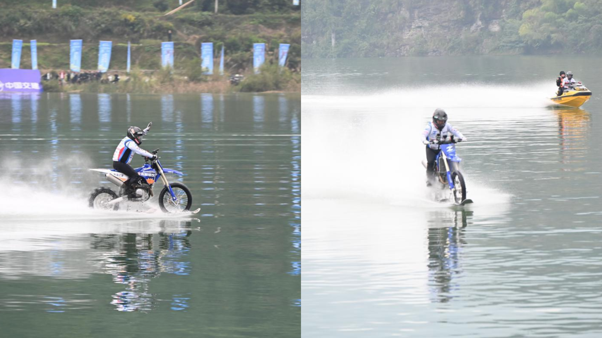 Pengasas ZXMOTO Pecah Rekod Dunia, Berjaya Tunggang Motosikal Sejauh 40.74KM Atas Air