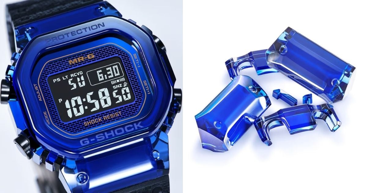Casio Unveils Ultra-Exclusive G-SHOCK MR-G Crafted From Blue Sapphire Crystal