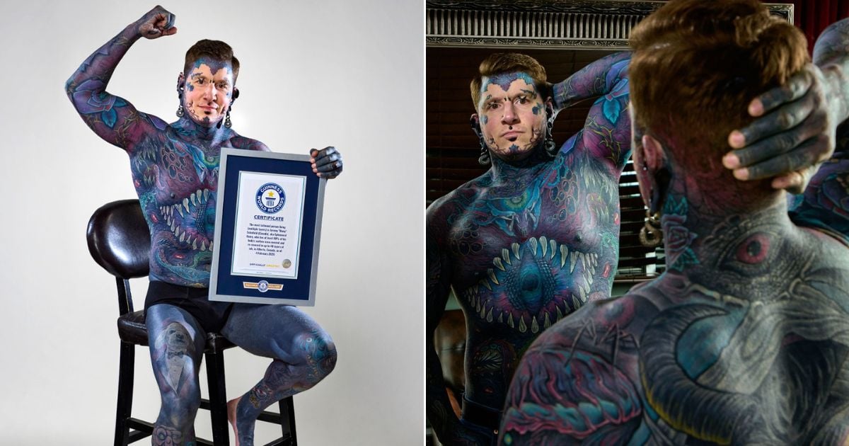 Canadian Man Breaks World Record With 40 Layers Of Tattoos On His Body