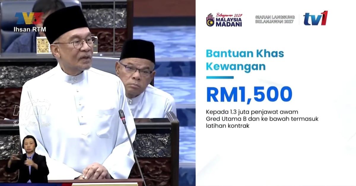 Belanjawan2027: Penjawat Awam Terima Bantuan Khas Kewangan RM1,500 & Pesara RM750