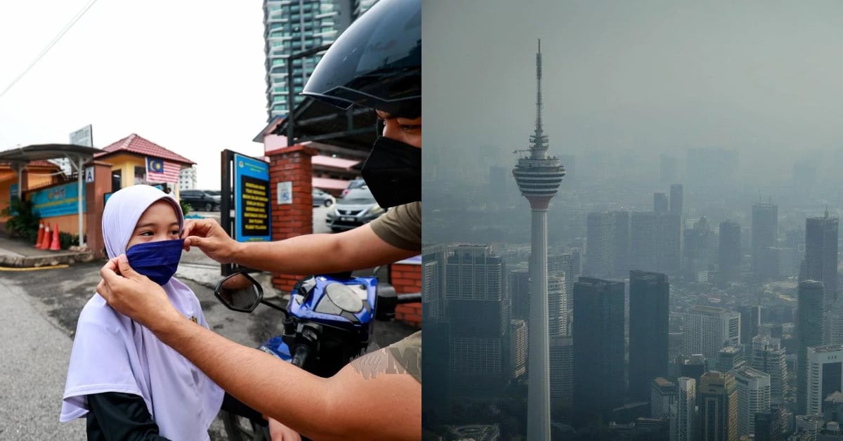 Masih Ramai Murid Sekolah Tidak Memakai Pelitup Muka Susulan Jerebu Makin Teruk